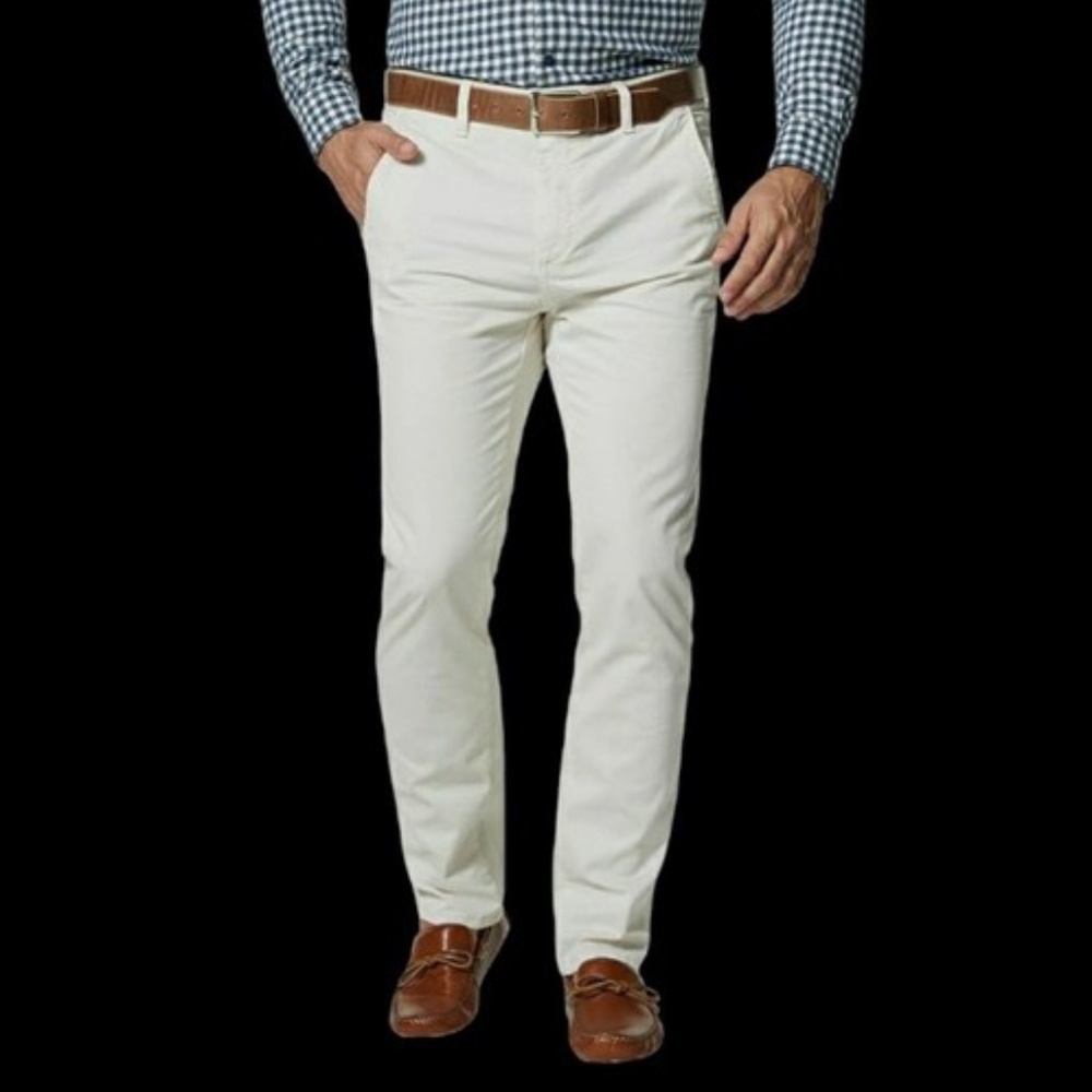 NWOT Johnnie-O $178 Stretch Mens 35x34 Stone Stretch Casual Pants